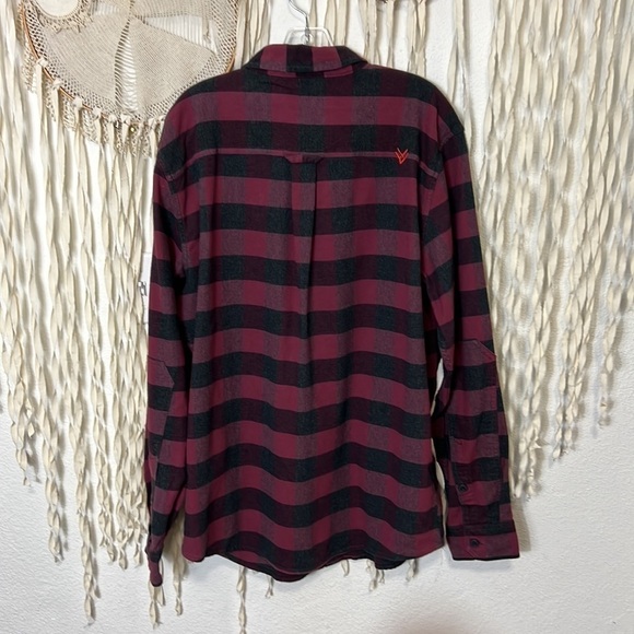 HAWX Work Wear Plaid Flannel Shirt Size M - Picture 6 of 12